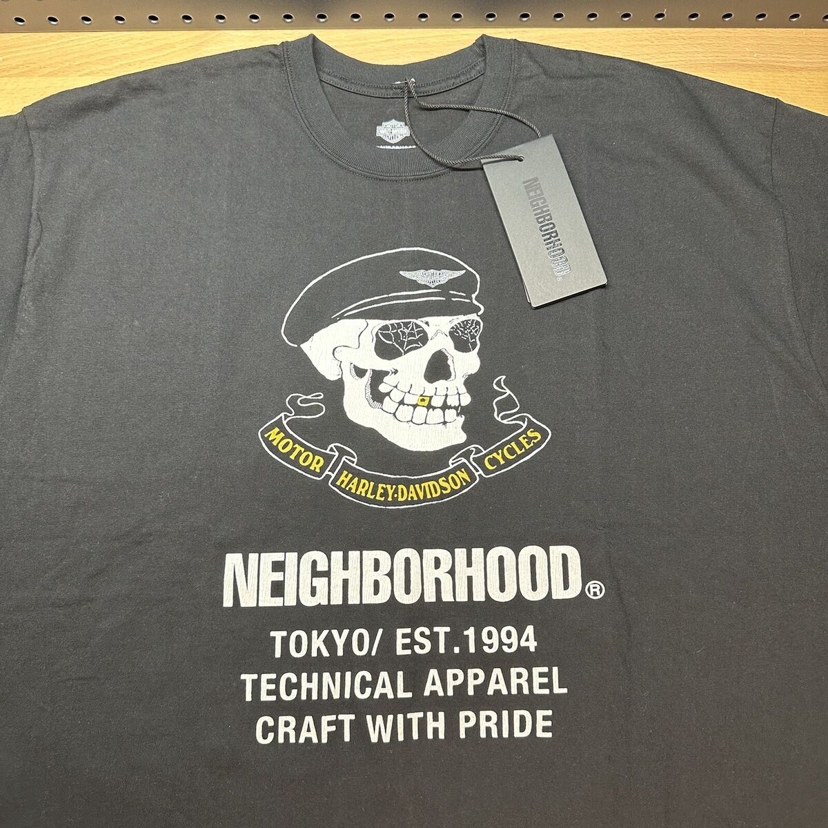 Harley Davidson x Neighborhood Cracked Print T-Shirt Black Harley Davidson x Neighborhood Cracked Print T-Shirt Black