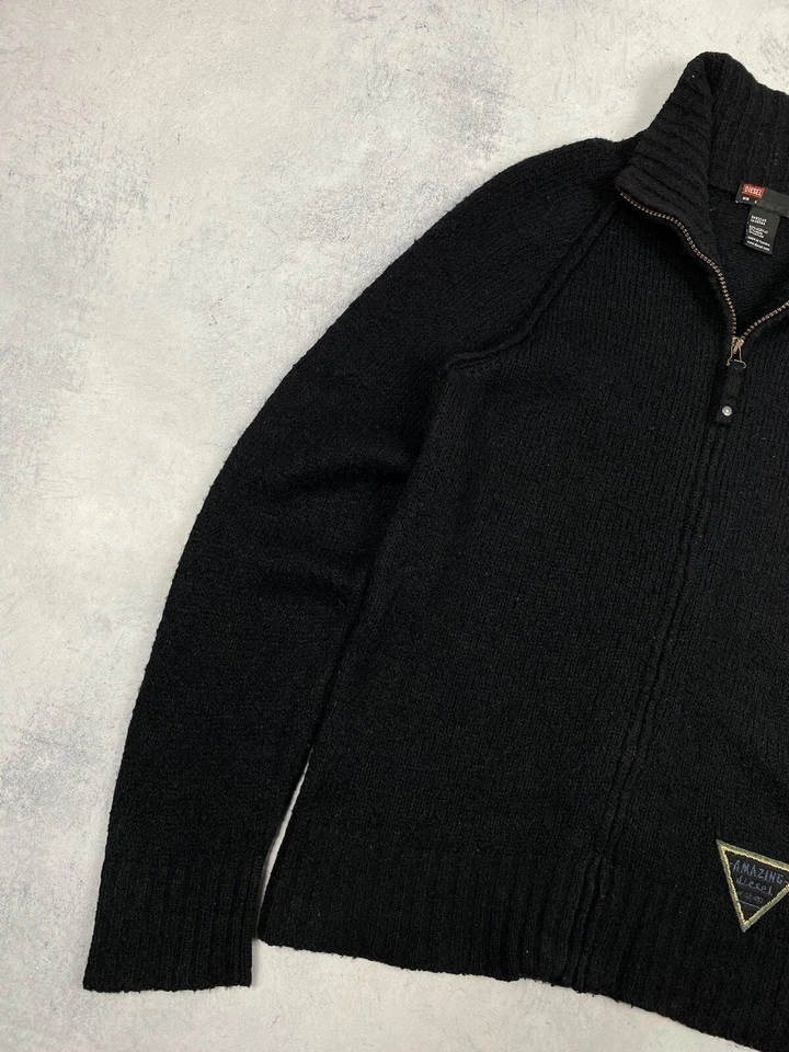 Suéter Jersey Diesel Avant Garde Vintage Años 90 Cremallera Completa Lana Para Hombre Talla S Foto 4 de 4