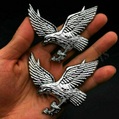 2pcs Adler Eagle Hawk Emblem Logo AutoTrunk Rear Aufkleber Badge Decal Sticker