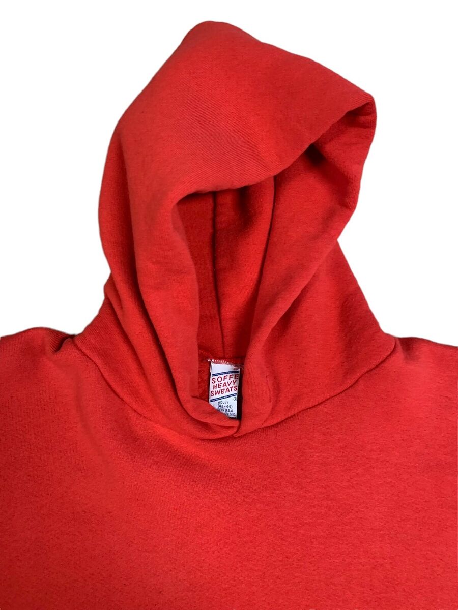 Vintage 80's Soffe Heavy Sweats Red Blank Hoodie Pullover Vintage 80's Soffe Heavy Sweats Red Blank Hoodie Pullover
