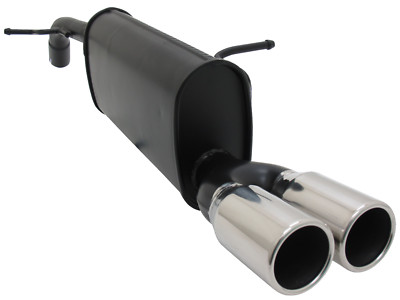 NOVUS Sportauspuff Endschalldämpfer 2x76mm passend für PEUGEOT 207