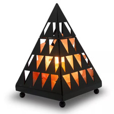 7.8 in. Unique Pyramid Salt Lamp - Himalayan Glow Therapy Salt Lamp