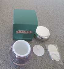 La Mer 1.7 oz EMPTY jar/box/application brush THE NECK AND DECOLLETE CONCENTRATE