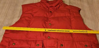 Vtg Black Sheep Inc. Down Puffer Snap & Zipper Vest Mens Size XL