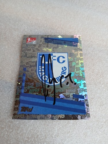 Topps Sticker signiert Christian Titz Wappen 1.FC Magdeburg NEU