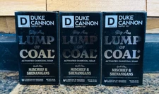 Duke Cannon Men Soap Bar-Lump of Coal (Bergamot, Black Pepper Scent)-Lots of 3