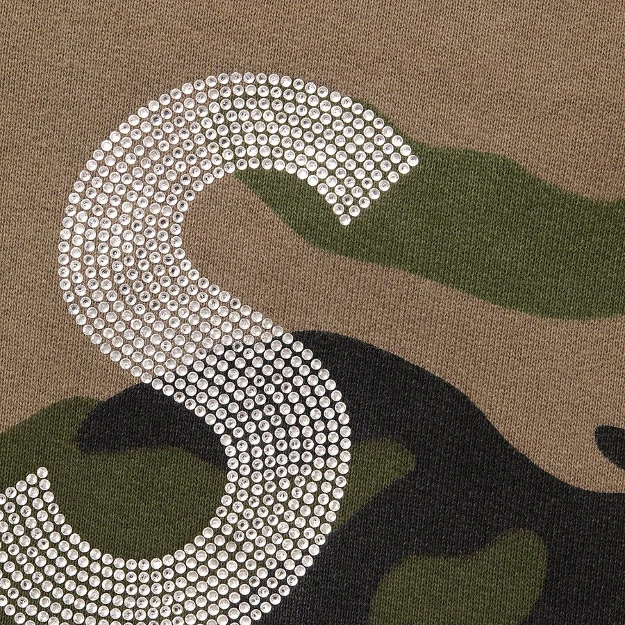 supreme swarovski hoodie camo