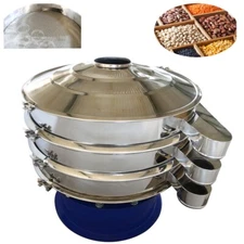39.3” Electric Vibrating Screen Double Layers Sifter Shaker 20M 100M Sieve 220V