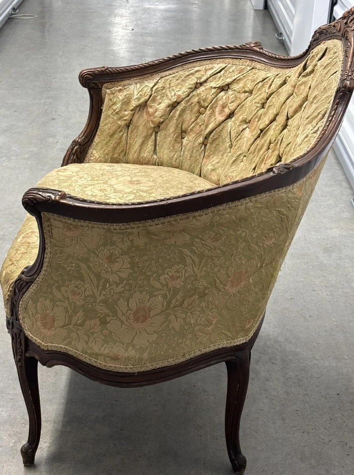 Silla bergere estilo francés Louis Provincial Foto 3 de 4