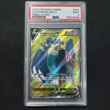 2020 Pokemon: COPPERAJAH V 187/192 - [Rebel Clash Set] - Full Art - Mint - PSA 9