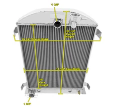4 Row Discount Champion Radiator for 1932 Ford High Boy Ford Configuration
