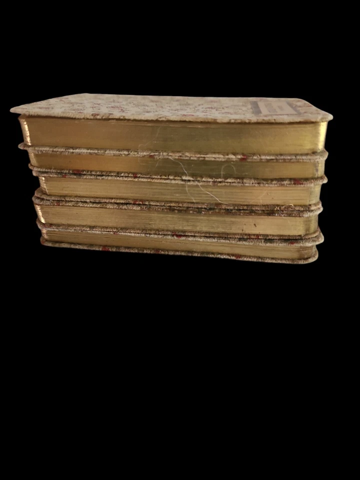 Early 1900s Set Of Five Miniature (3.4” x 2.25”) French Books - Image 2 of 4