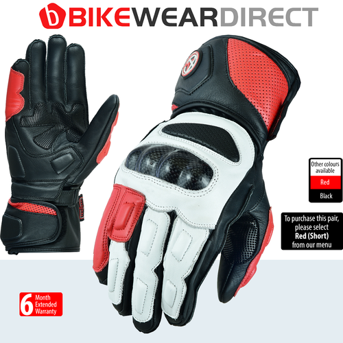 Motorbike Motorcycle Leather Gloves Warm Biker Waterproof CE Knuckle Protection - Picture 31 of 55