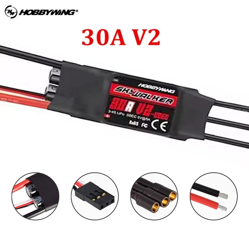 Hobbywing Skywalker 30A 40A 50A 60A 80A V2 ESC 3-6S Speed Control for RC Model - Picture 22 of 26