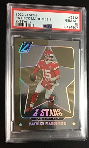 🔥Patrick Mahomes 2022 Panini Zenith Z-Stars ZS-12 PSA 10 GEM MINT Chiefs Foil💎