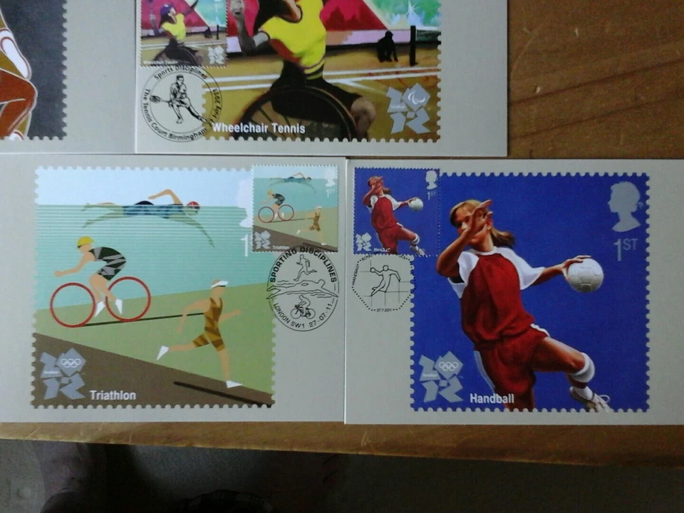 2011 PHQ 352 OLYMPIC & PARA GAMES SET OF 10 FDI FRONT SPECIAL HANDSTAMPS - Image 4 of 4