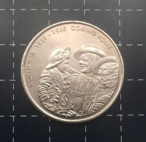 2005 AUSTRALIAN 20 CENT COIN - WORLD WAR 1939 - 1945 COMING HOME - Picture 1 of 7