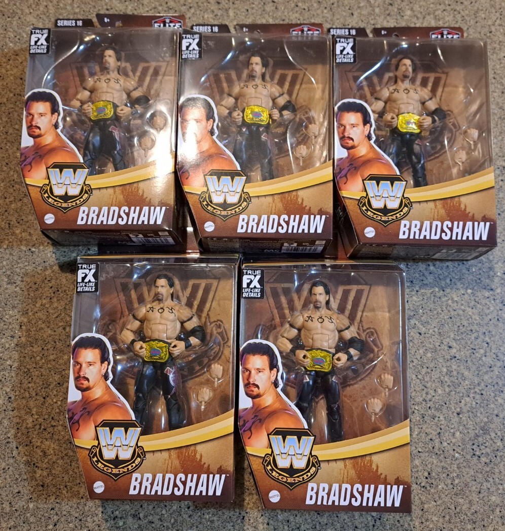 NEW Lot of 5 WWE Legends Elite Collection Bradshaw Action