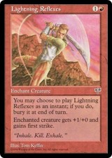 3 LIGHTNING REFLEXES ~mtg NM Mirage Common x3