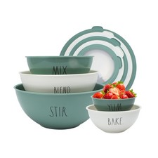 Mixing Bowls with Lids 10 Piece Plastic Nesting Bowls Set includes 5 Prep Bowls