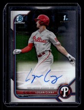 2022 Bowman Chrome #CPA-LC Logan Cerny Prospect Autographs