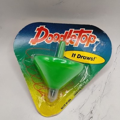 Vtg Doodle Top Spinner Drawing Toy 1994 Green New In Package 