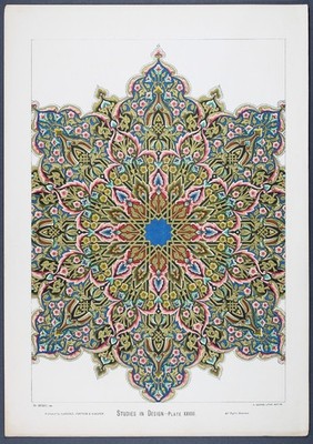 Christopher Kommode Teller XXVIII - Studies in Design 1874 Victorian Chromolith