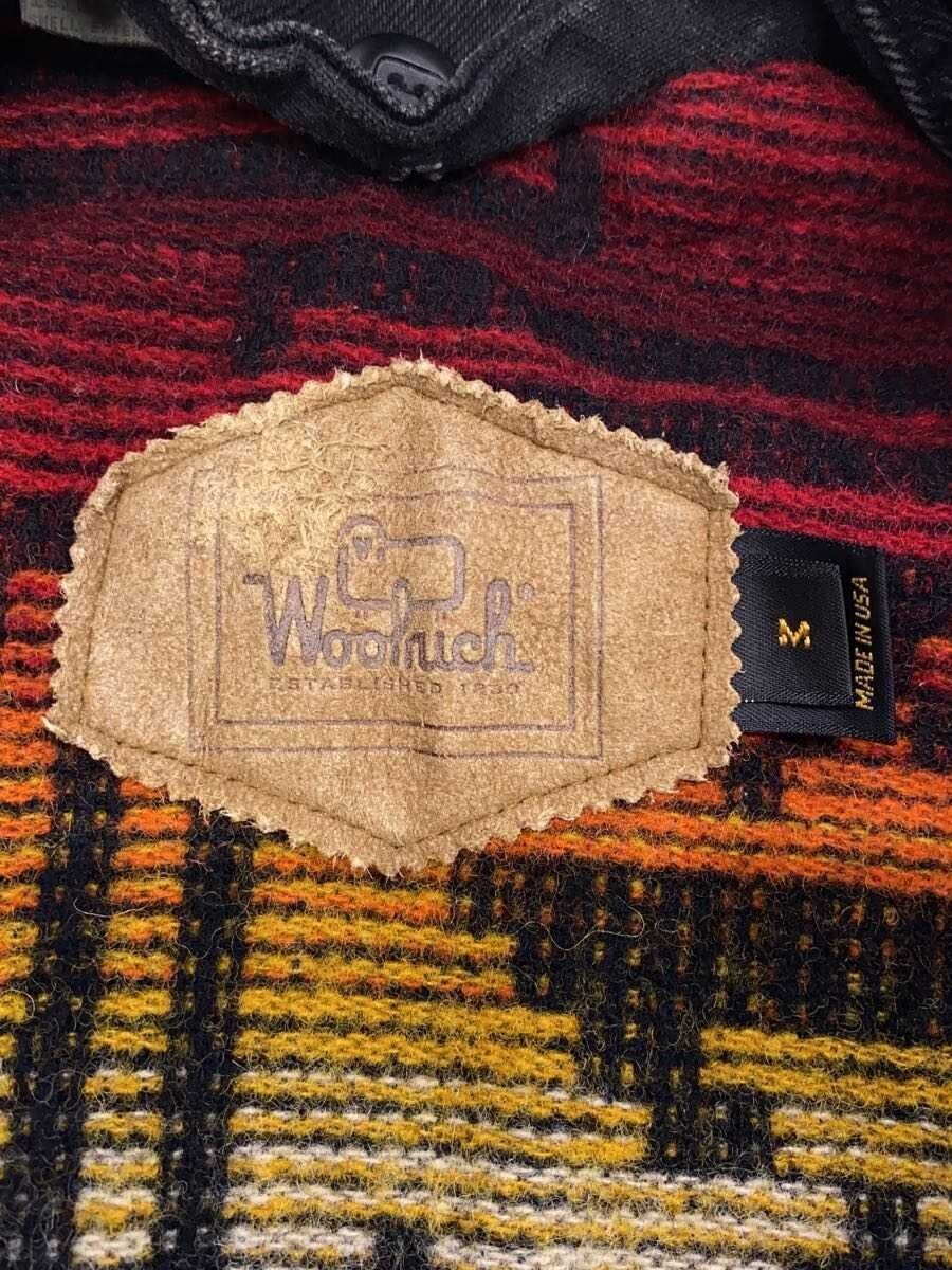 Woolrich 90S/Jacket/Ca05331/Made In Usa/Lining Blanket/Black Denim/Collar Leathe image 3