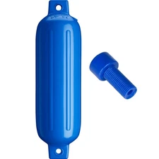 Polyform G-3 Twin Eye Fender 5.5" x 19" - Blue w/Air Adapter G-3-BLUE