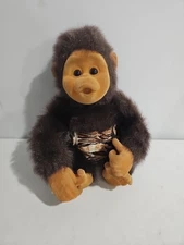 1994 Hosung Baby Chimp Monkey Plush With Cheetah Diaper Squeaker