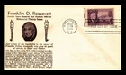 US COVER ROOSEVELT MEMORIAM WHITE HOUSE FDC SCOTT 932 THERMOGRAPHED CACHET