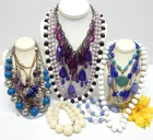 VINTAGE TO NOW FASHION/COSTUME JEWELRY NECKLACE LOT, ASSORTED TYPES & MATERIALS