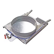 American Blower Supply Bgpb12 Blast Gate, Cast Aluminum Body, Galvanized Steel