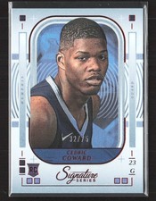 2025-26 Panini Signature Series #5 Cedric Coward Base Red /75 RC Grizzlies