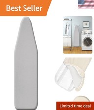 Oyster Gray Ironing Board Cover with Fire-Resistant 6mm Fiber Pad - Fits 13-15"