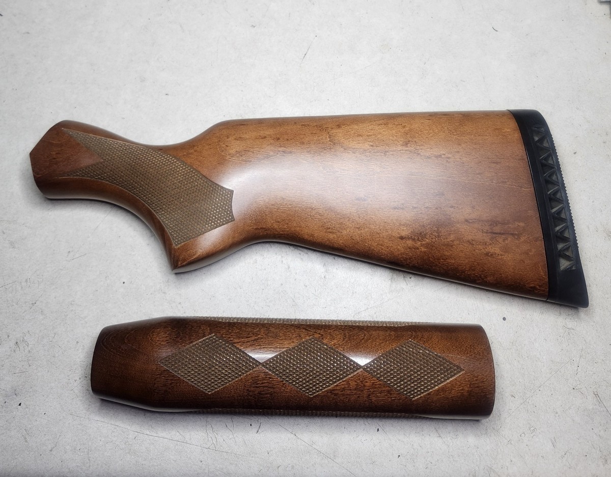 Winchester 1200 1300 120 Ranger Checkered Wood Stock & Diamond