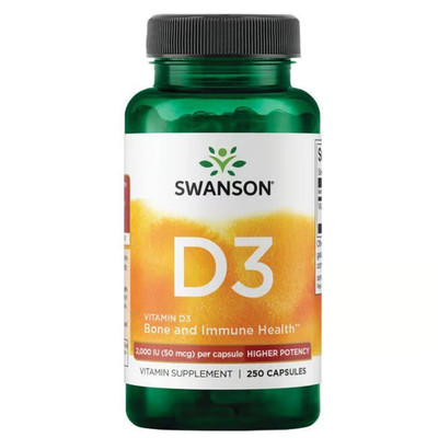 Vitamin D3 2000IU 250 Capsules Swanson