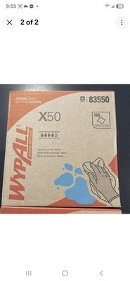 WypAll X50 Wipers 83550 2 Pop Up Boxes 352 Wipes Kimberly Clark - 2 Box Bundle