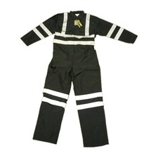 Flame Retardant Coveralls High Viz Navy XL Anti Static Overalls Zip Front New