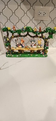 Jaimy Family Painting Easter Eggs Bunnies 13'' Easter Bunny Rabbit Spring Decor