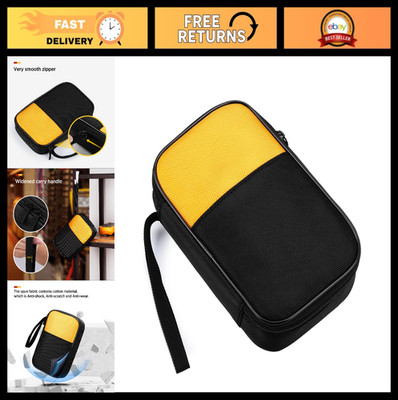 Soft Tool Carrying Case for Digital Multimeters - Shock-Proof, Zippered, Wrist S