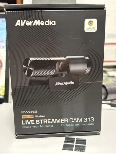 AVerMedia Live Streamer Cam 313 Full HD 1080P Webcam with Privacy Shutter Sealed