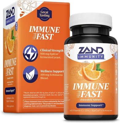 Zand Immune Fast Zesty Orange Chews | Boosts Immune Response & Cell Activity w/E