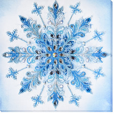 Bead Embroidery Kit "Frost patterns" Stitching Handmade Beadwork Abris Art