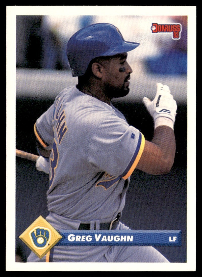 1993 Donruss Greg Vaughn Milwaukee Brewers #103