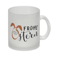 Frohe Ostern Glas Tasse Mit Niedlichem Osterhasen