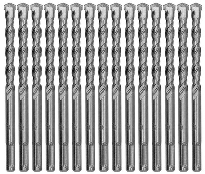 SDS Plus Hammer Drill Bit 15Pcs 1/2''x 6''  Carbide Tip Masonry Concrete Drill Bit