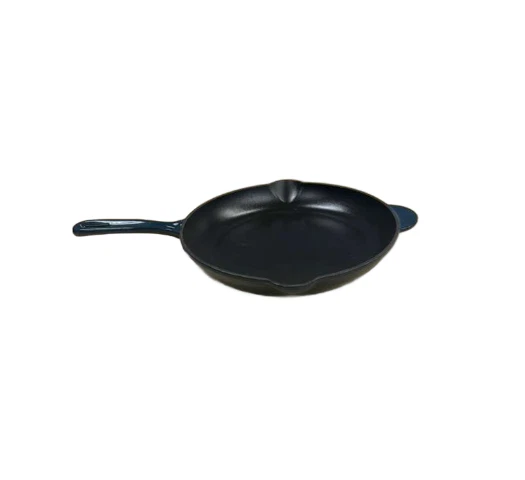 Enameled Cast Iron Skillet Frying Pan – Red or Blue - Image 3 of 4