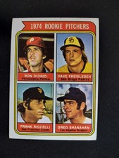 1974 Topps #599 Rookie Pitchers Padres Rare Large Letters Variation - EX-MT