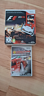 Wii F1 2009 Bundle + Racing Wheel + Wii Spiel Ferrari Challenge Deluxe